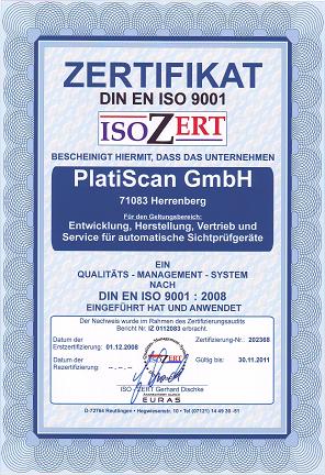 ISO 9001:2008 Certificate